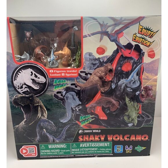 Jurassic World Shaky Volcano Playset With 8 Dinosaur Figures & Light-Up Eruption - Picture 1 of 3